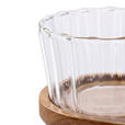 SNACKSCHALENSET   - Klar/Akaziefarben, LIFESTYLE, Glas/Holz - Novel