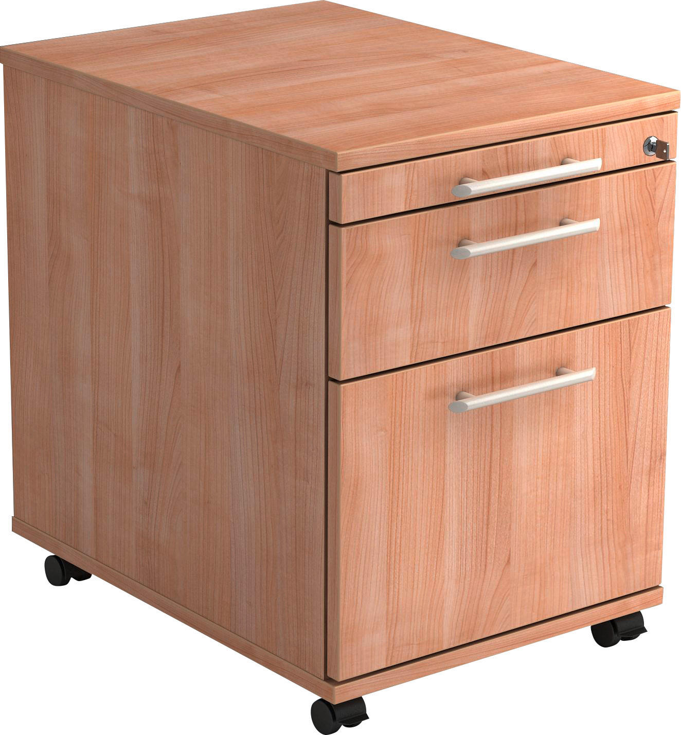 ROLLCONTAINER Nussbaumfarben  - Nussbaumfarben/Alufarben, KONVENTIONELL, Holzwerkstoff/Kunststoff (42,8/59/58cm) - Venda