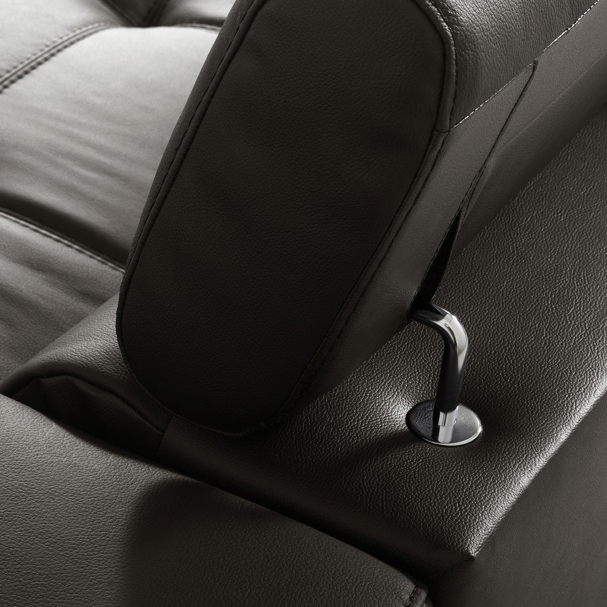 ECKSOFA  in Lederlook Echtleder Dunkelbraun  - Dunkelbraun/Schwarz, Design, Leder/Textil (173/247cm) - Livetastic