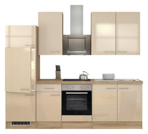 KUCHYŇSKÁ LINKA NEPAL 270 - Sonoma dub/kašmírová, Moderní, kov/kompozitní dřevo (270cm) - FlexWell