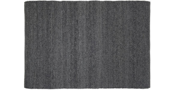 HANDWEBTEPPICH 200/200 cm Helsinki Anthrazit quadratisch  - Anthrazit, Basics, Textil (200/200cm) - Linea Natura