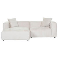 ECKSOFA in Chenille Creme  - Creme/Schwarz, Modern, Kunststoff/Textil (178/231cm) - Carryhome
