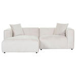 ECKSOFA in Chenille Creme  - Creme/Schwarz, MODERN, Kunststoff/Textil (178/231cm) - Carryhome