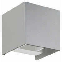 LED-AUßENLEUCHTE Siri 10/10/10 cm  - Silberfarben, Design, Metall (10/10/10cm) - Helestra