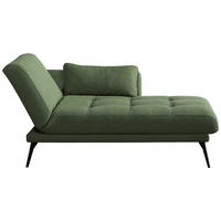 RÉCAMIERE Dunkelgrün  - Dunkelgrün/Schwarz, Konventionell, Textil/Metall (200/85/106cm) - Novel