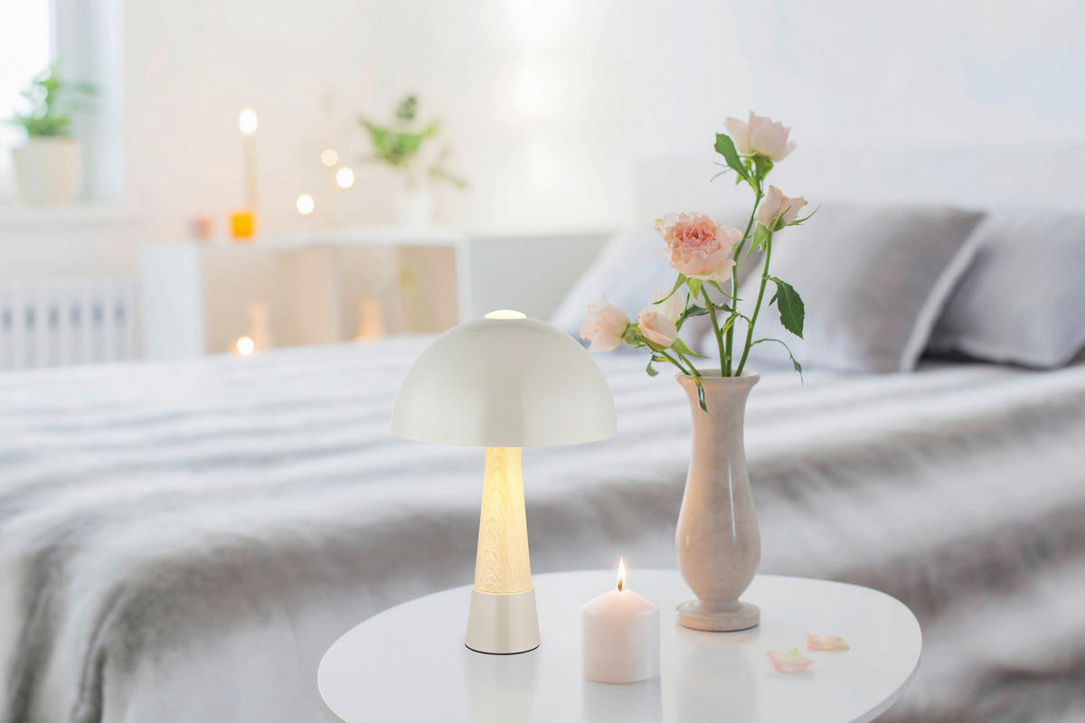 TISCHLEUCHTE PAULIN 25/36.5 cm  - Schwarz/Grau, Design, Kunststoff/Metall (25/36.5cm) - Globo