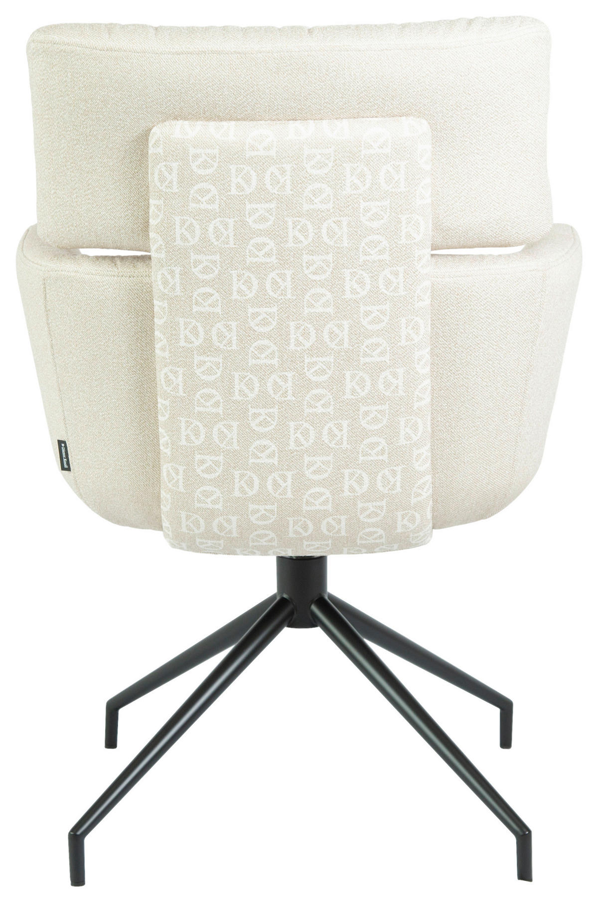 ARMLEHNSTUHL  Stoffauswahl, Sitzfläche 360° drehbar, automatische Rückholfunktion Webstoff  Beige  - Beige/Schwarz, Design, Textil/Metall (62/92/66cm) - Dieter Knoll