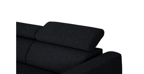 ECKSOFA in Chenille Anthrazit 205/280 cm - Anthrazit/Schwarz, Design, Textil/Metall (205/280cm) - Xora