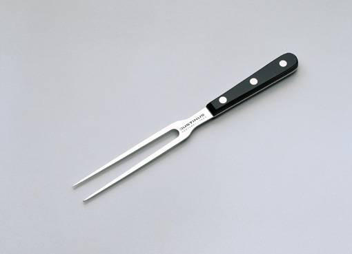 VILJUŠKA ZA MESO - boja nerđajućeg čelika/crna, Konvencionalno, metal/plastika (26.7/2.3/1.3cm) - Justinus