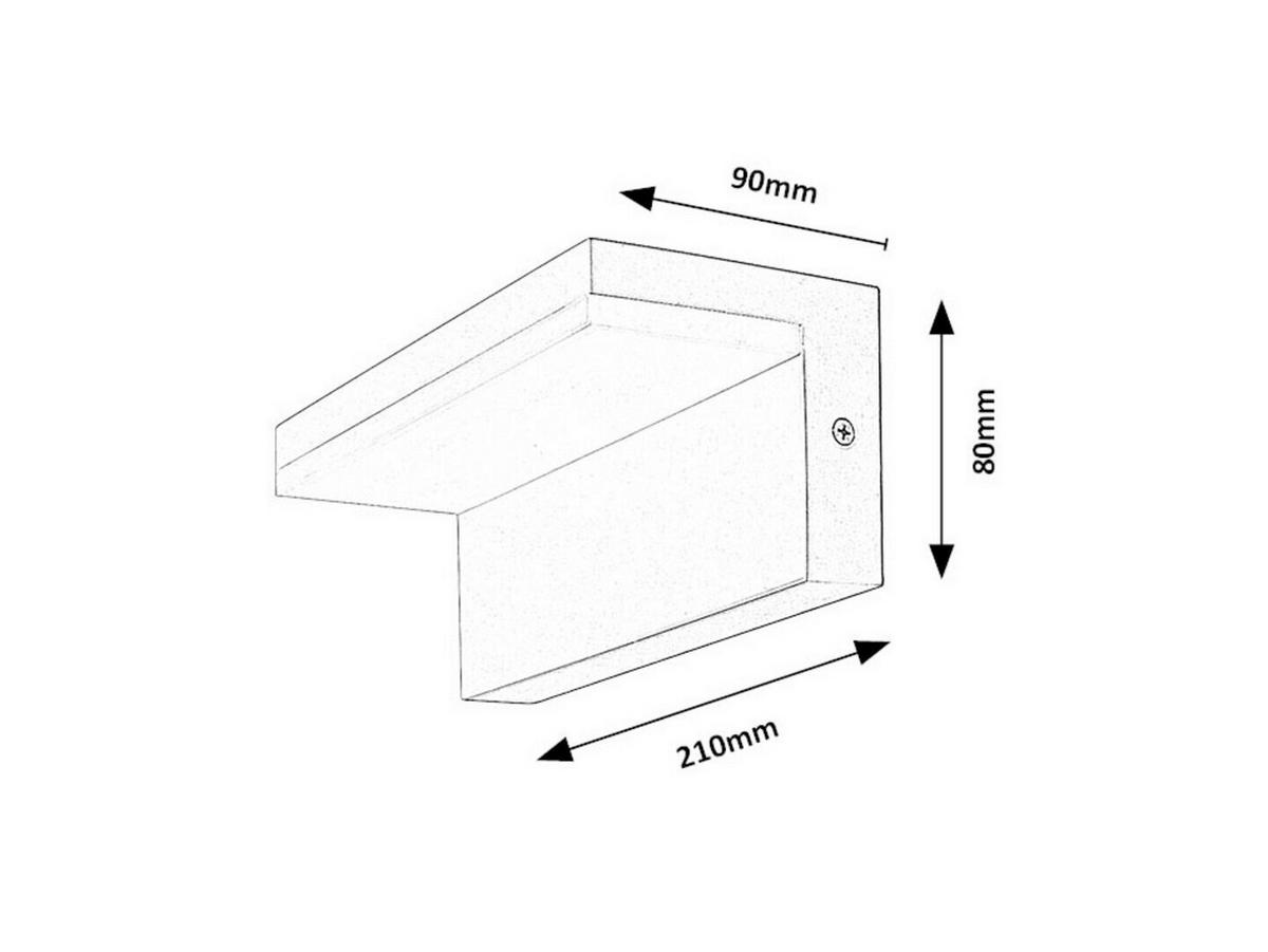 ZIDNA SVJETILJKA VANJSKA Zaragoza  - bijela, Basics, plastika (21/8/9cm)