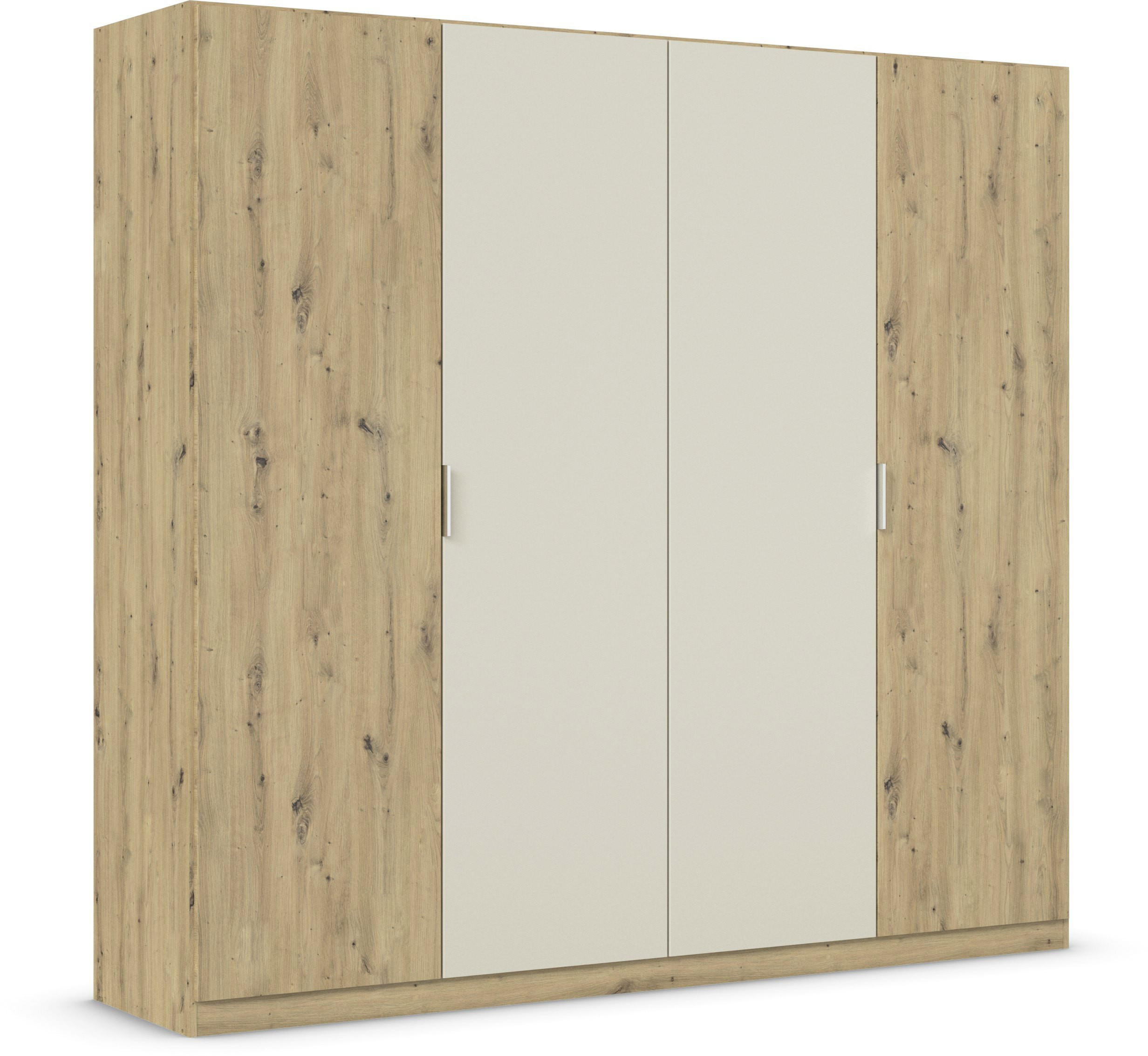 DREHTÜRENSCHRANK 226/210/54 cm 4-türig Champagner, Eiche Artisan  - Champagner/Alufarben, Design, Holzwerkstoff/Metall (226/210/54cm) - Boxxx