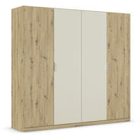 DREHTÜRENSCHRANK in Champagner, Eiche Artisan  - Champagner/Alufarben, Design, Holzwerkstoff/Metall (226/210/54cm) - Boxxx