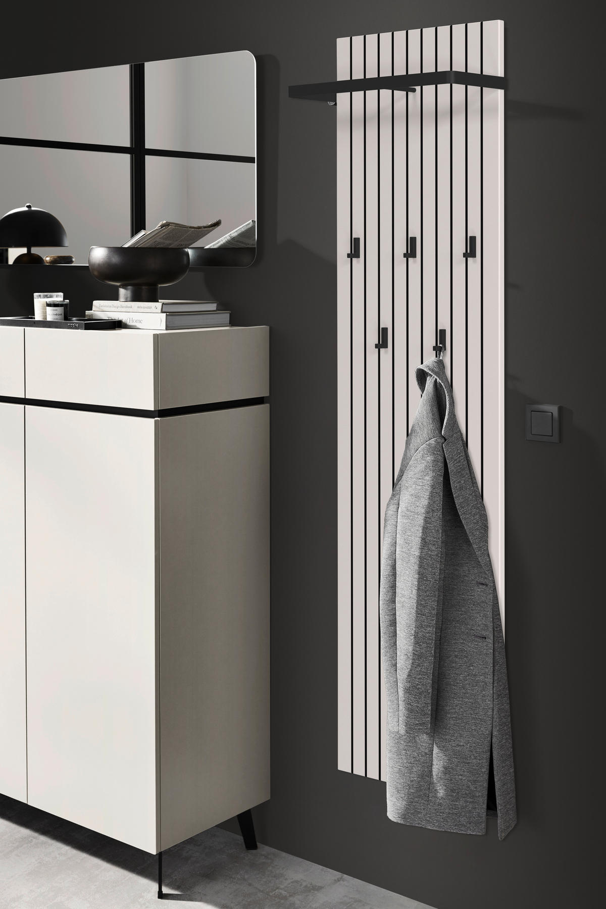 SCHUHSCHRANK Kaschmir  - Kaschmir/Schwarz, Design, Holzwerkstoff/Kunststoff (135/121/40cm) - Voleo