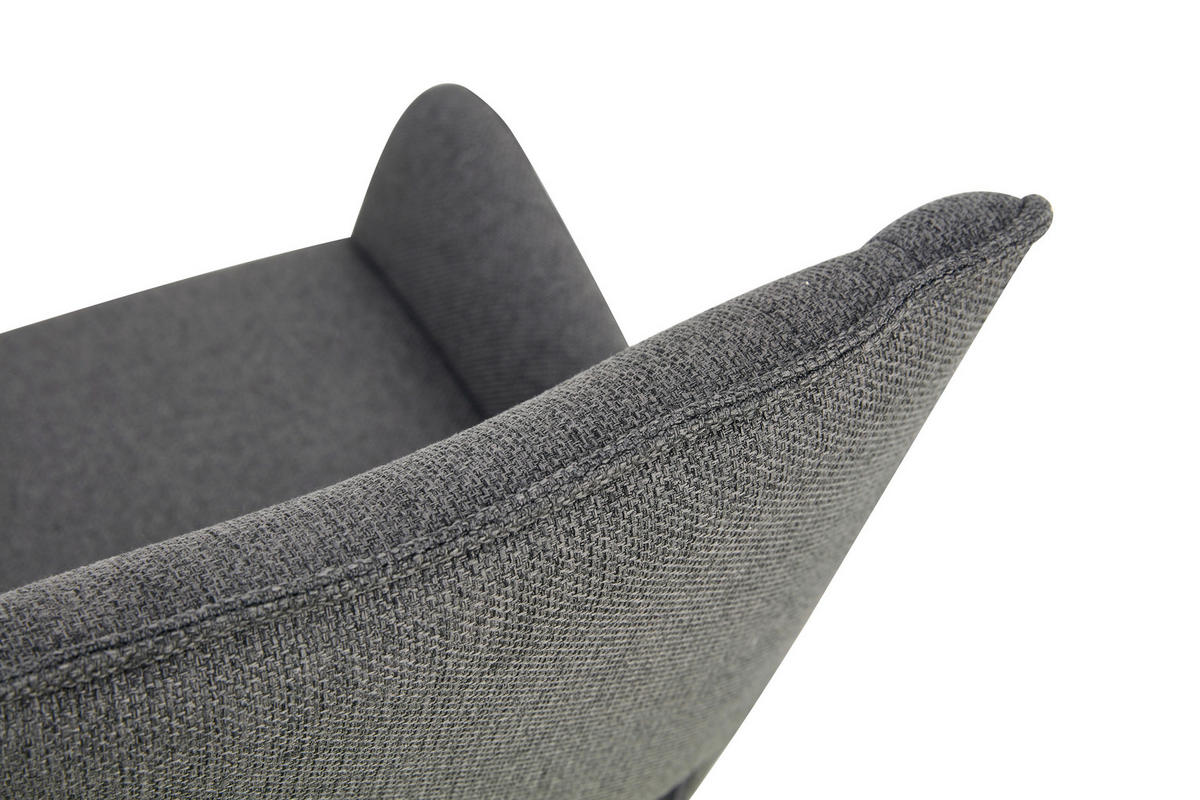 STUHL-SET 2 Stück  in Webstoff  - Anthrazit/Schwarz, MODERN, Textil/Metall (56/91/63cm) - MID.YOU