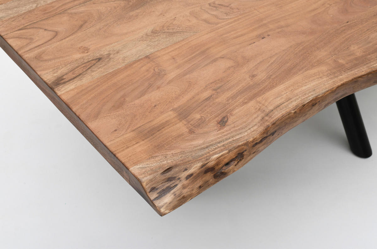 TISCHPLATTE Akazie massiv Akaziefarben  - Akaziefarben, Design, Holz (220/100/5,5cm) - Landscape