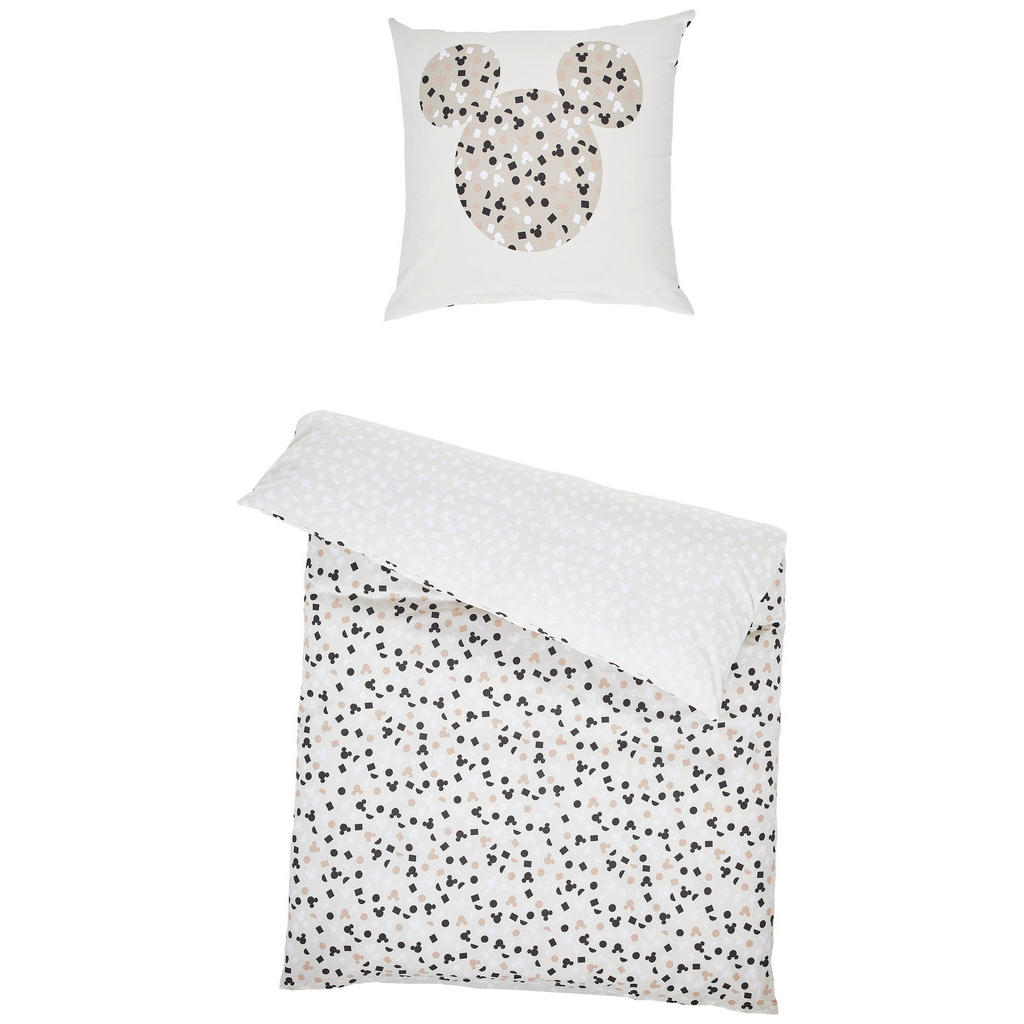 Thumbnail - Disney Jugendbettwäsche Micky&Minnie, Creme, Textil, 135x200 cm, Oeko-Tex® Standard 100, Schlaftextilien, Bettwäsche, Ki...