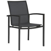 STAPELSESSEL Aluminium Anthrazit, Grau  - Anthrazit/Grau, Design, Textil/Metall (57,5/89/66cm) - Stern