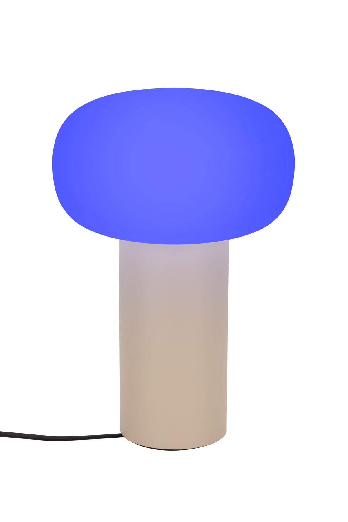 AKKU-TISCHLEUCHTE 13/19 cm   - Sandfarben/Weiß, Design, Glas/Metall (13/19cm) - Dieter Knoll