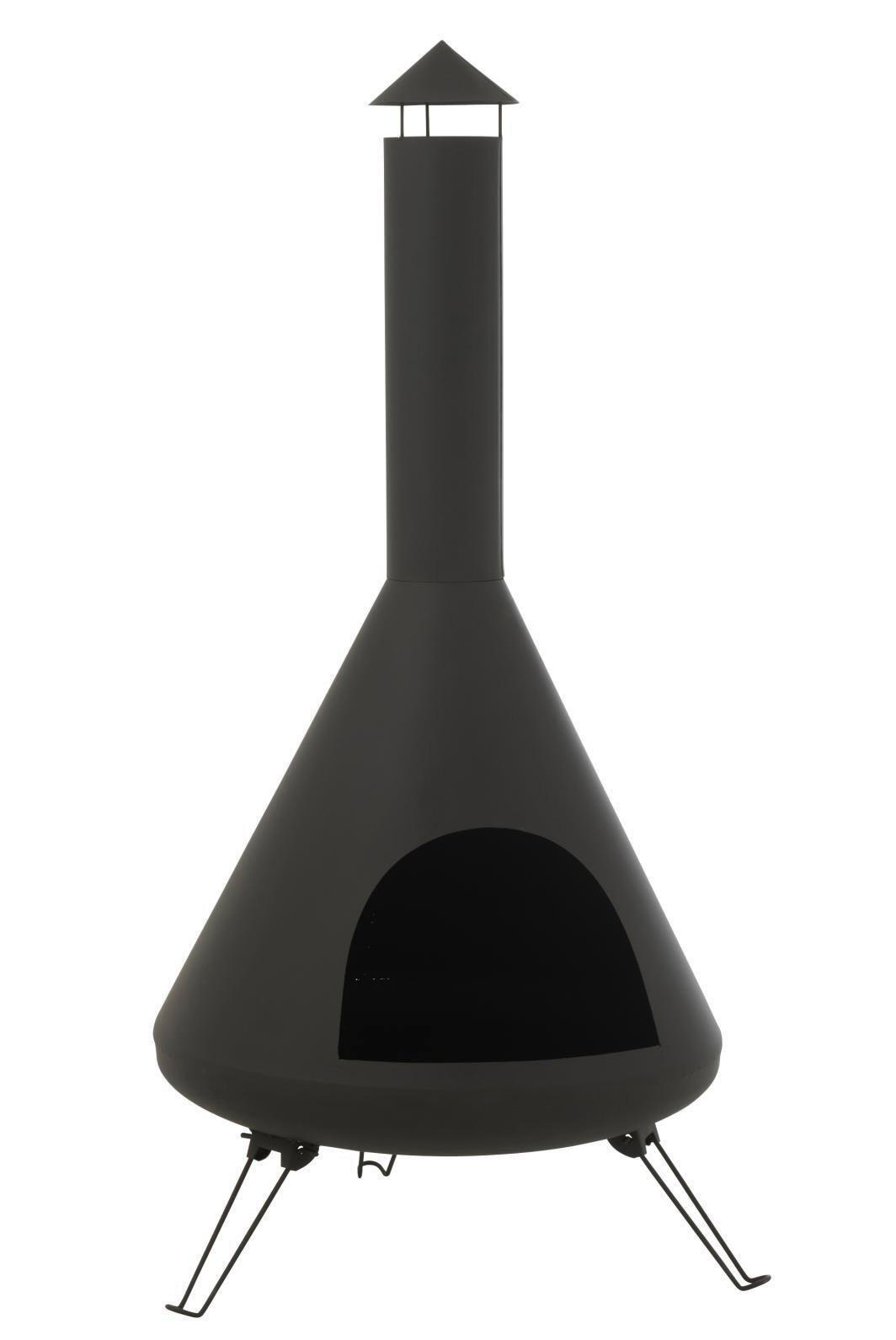 FEUERSTELLE  - Schwarz, Basics, Metall (59/59/128cm) - Ambia Home