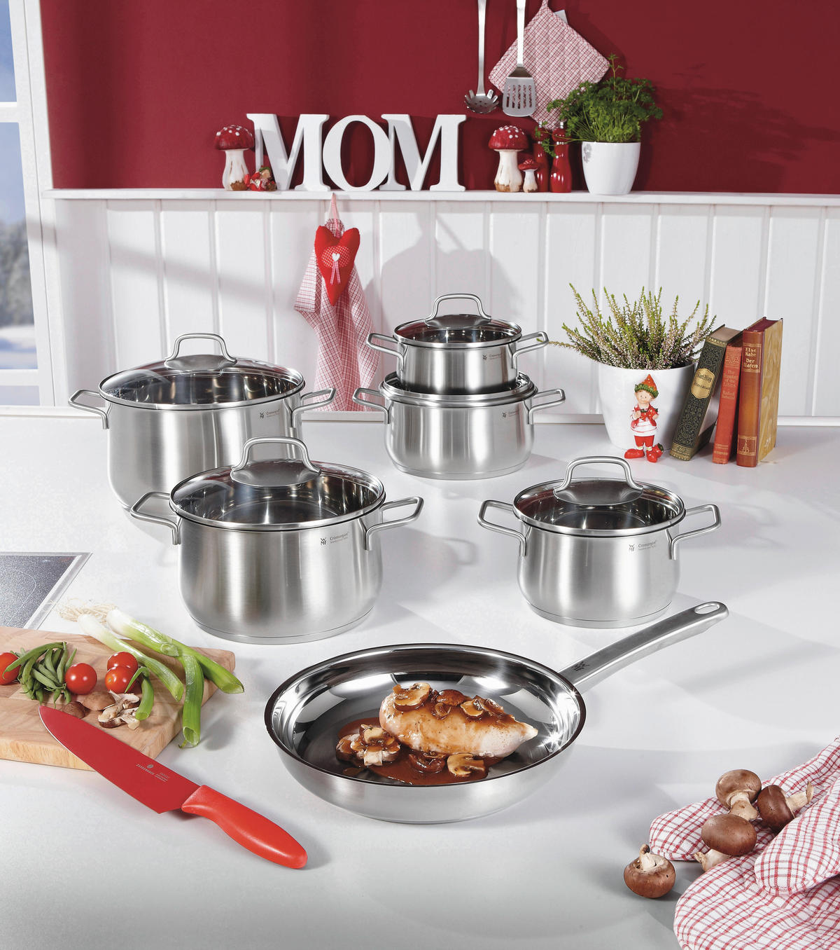 KOCHTOPFSET Brilliant 6-teilig  - Klar/Edelstahlfarben, Design, Glas/Metall - WMF