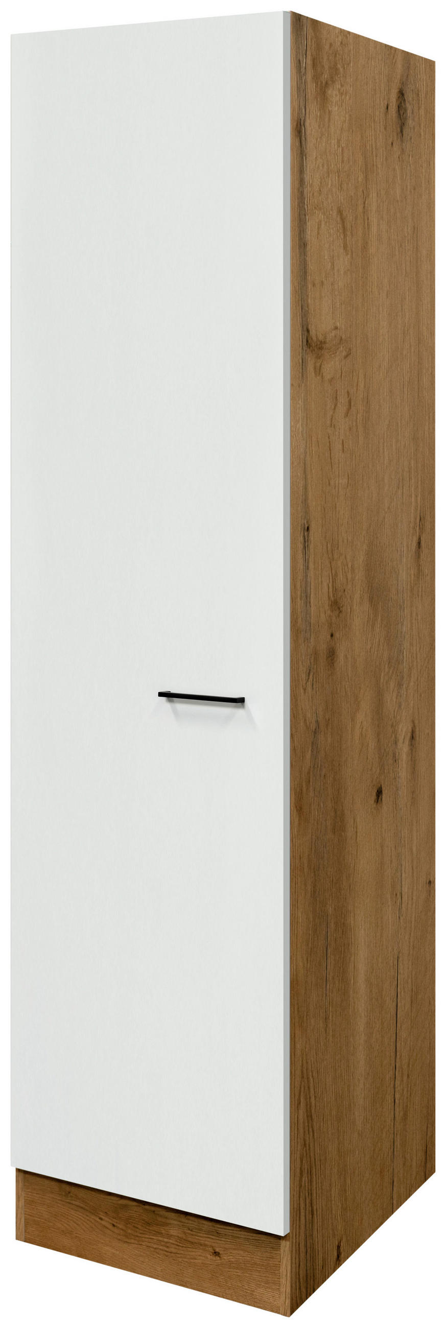 GESCHIRRSCHRANK 50/200/57 cm  in Eichefarben, Magnolie  - Edelstahlfarben/Eichefarben, KONVENTIONELL, Holzwerkstoff/Metall (50/200/57cm) - FlexWell