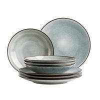 TAFELSERVICE SMOKY'S 8-teilig  - Grün, Basics, Keramik - Mäser