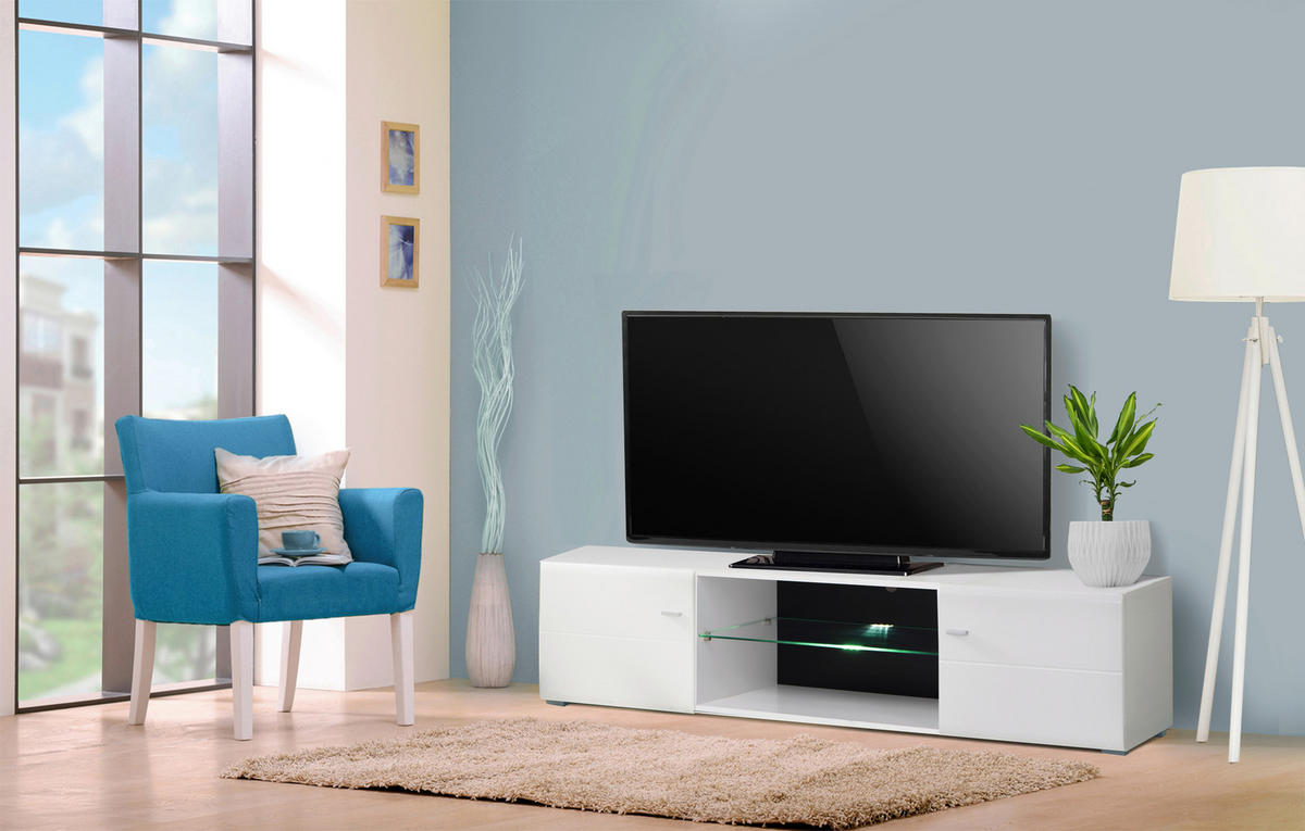 TV-ÁLLVÁNY fehér  - fehér, Basics, faalapú anyag (170/41,5/41cm) - Carryhome