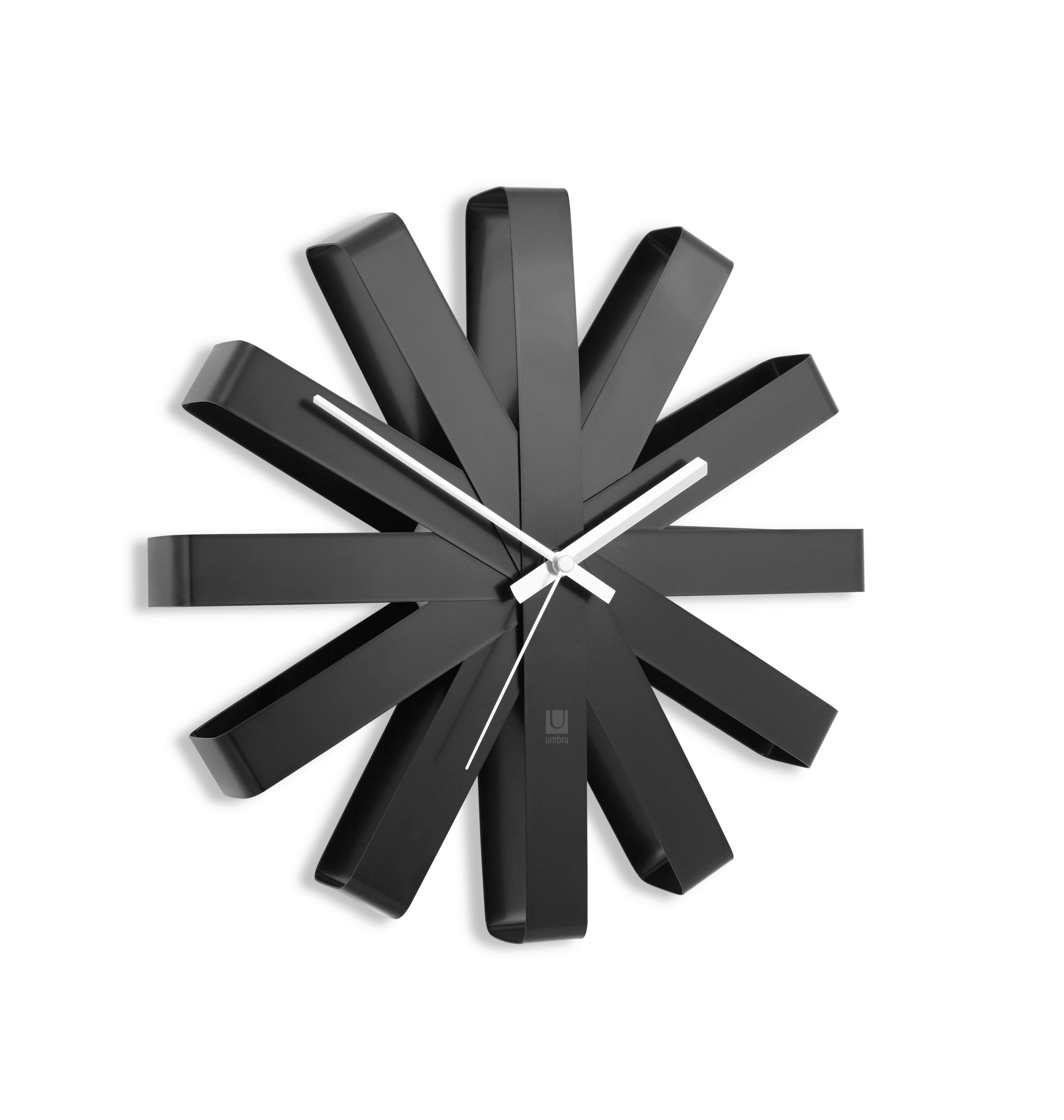ZIDNI SAT    30,48/6,35/30,48 cm      - crna, Osnovno, metal (30,48/6,35/30,48cm) - Umbra