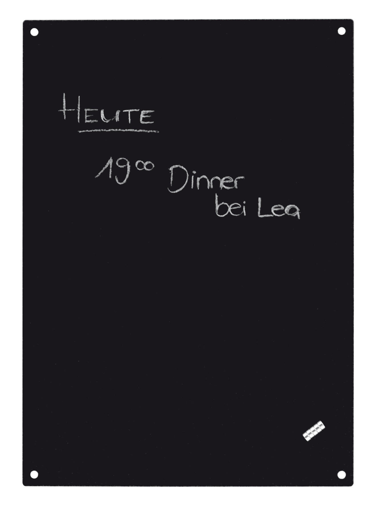 MAGNETTAFEL  - Schwarz, Basics, Metall (21/29.7/0.1cm)