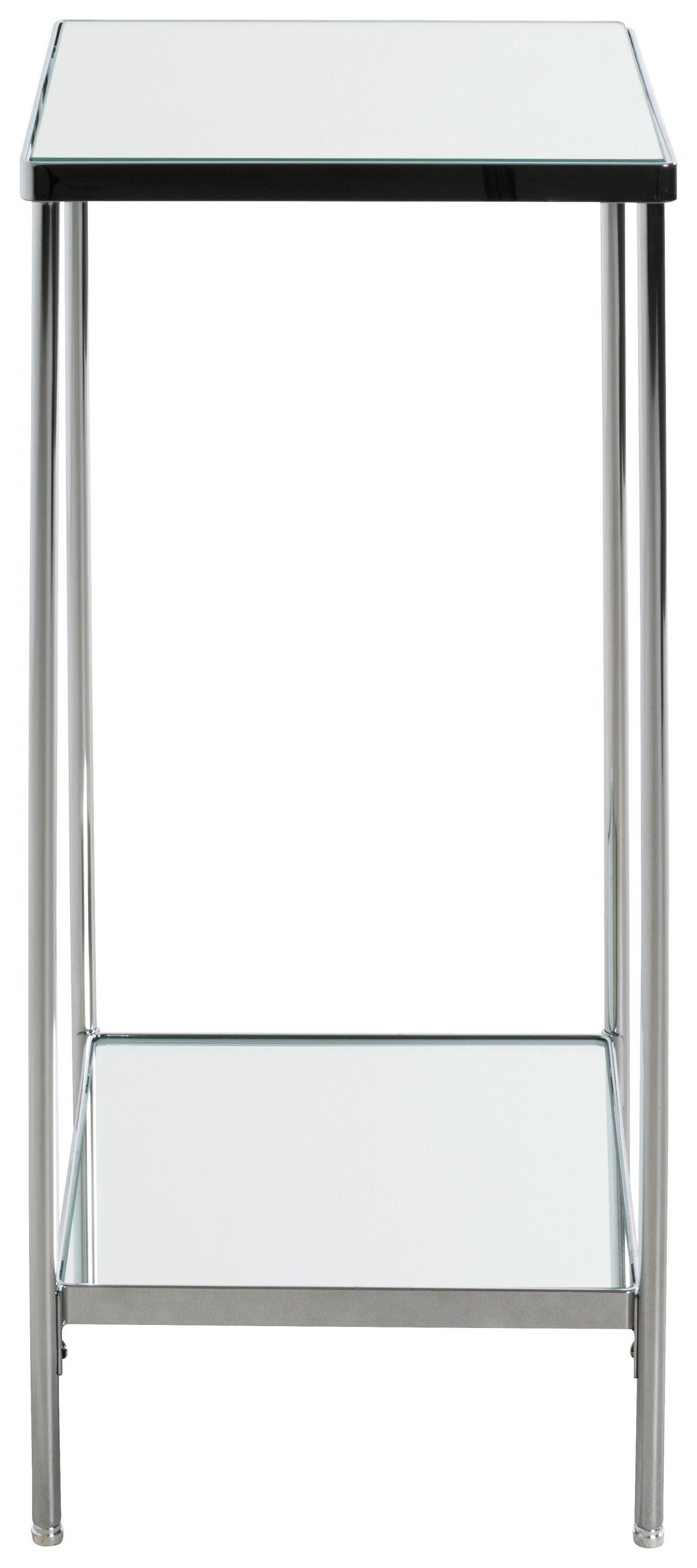 BEISTELLTISCH 29/29/66 cm Chromfarben quadratisch - Chromfarben, MODERN, Glas/Metall (29/29/66cm)