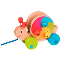 FIGURA ZA VUĆI   - višebojno, Basics, drvo (15,5/9/11,5cm) - Goki