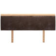 KOPFTEIL 147/44/25 cm  - Eichefarben/Braun, Natur, Holz/Textil (147/44/25cm) - Linea Natura