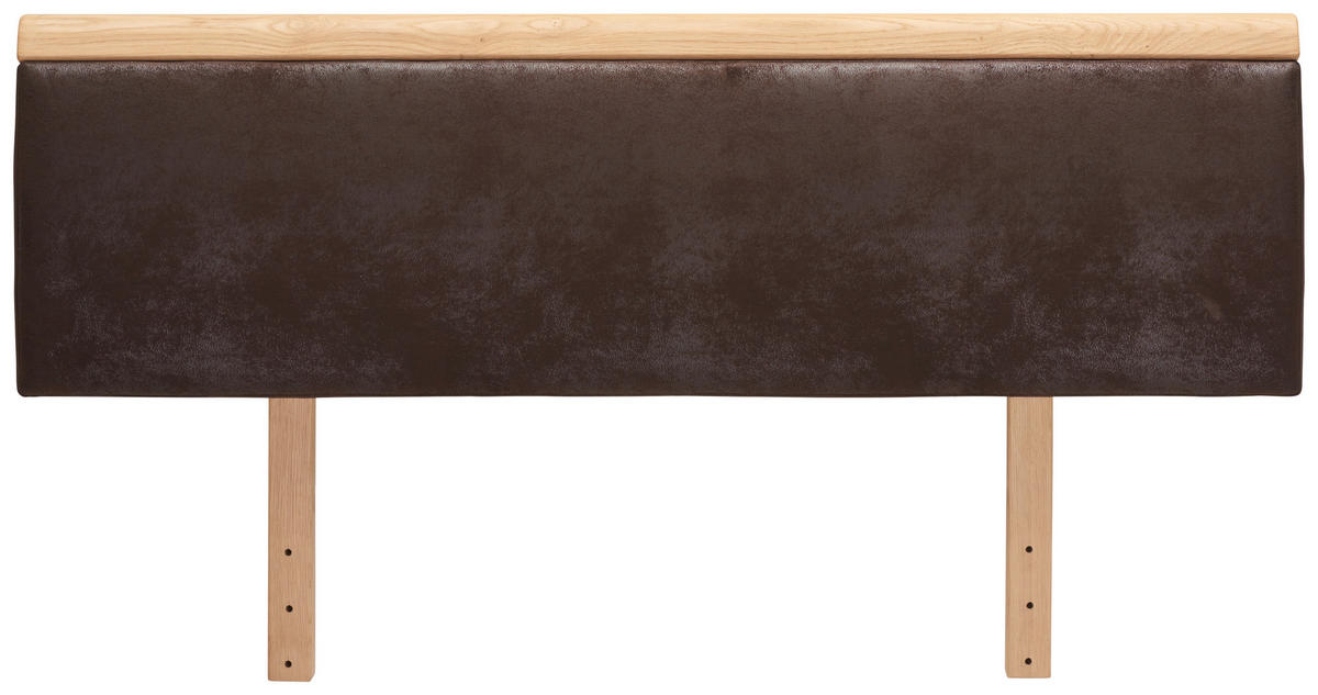 ZÁHLAVIE, 147/44/25 cm, divoký dub  - hnedá/farba duba, Natur, drevo/textil (147/44/25cm) - Linea Natura