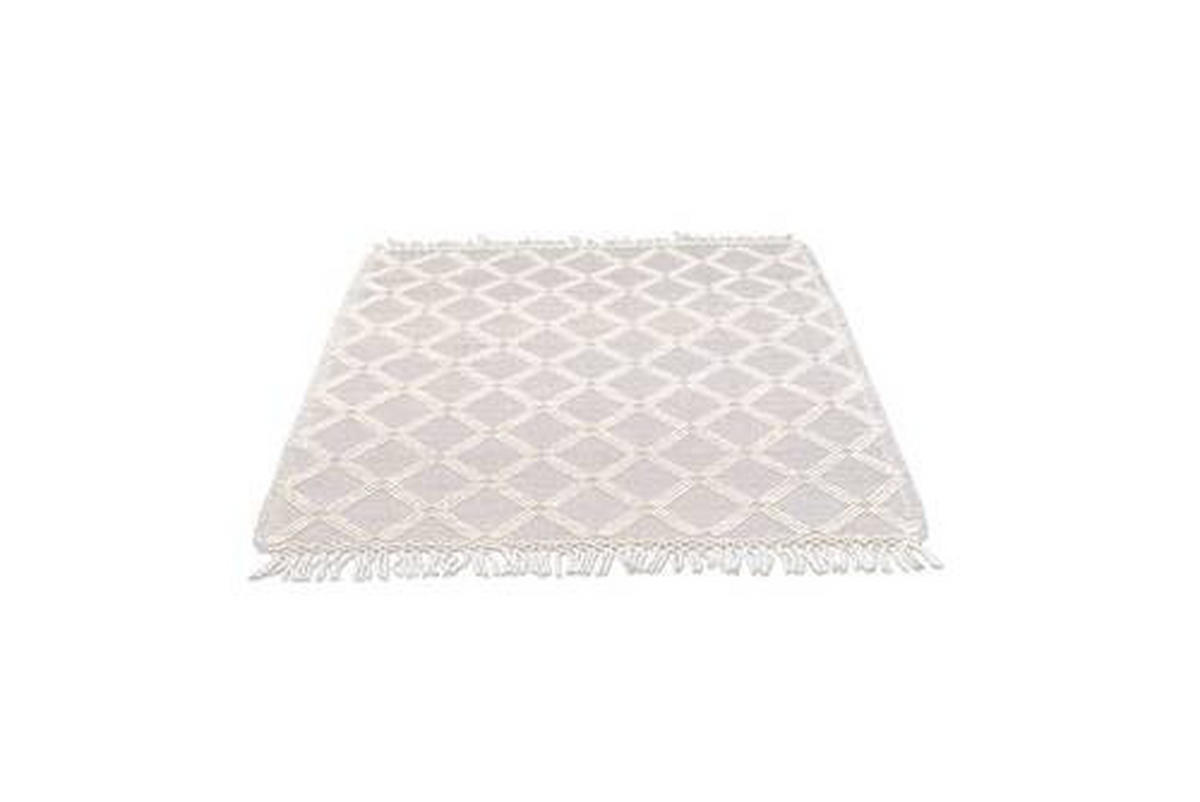 HANDWEBTEPPICH 65/135 cm Colored Macrame one Grau, Weiß  - Weiß/Grau, KONVENTIONELL, Textil (65/135cm) - Tom Tailor
