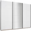SCHWEBETÜRENSCHRANK  in Weiß  - Weiß/Grau, KONVENTIONELL, Glas/Holzwerkstoff (271/229/62cm) - Xora