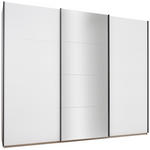 SCHWEBETÜRENSCHRANK 271/229/62 cm 3-türig Weiß  - Alufarben/Weiß, KONVENTIONELL, Glas/Holzwerkstoff (271/229/62cm) - Carryhome