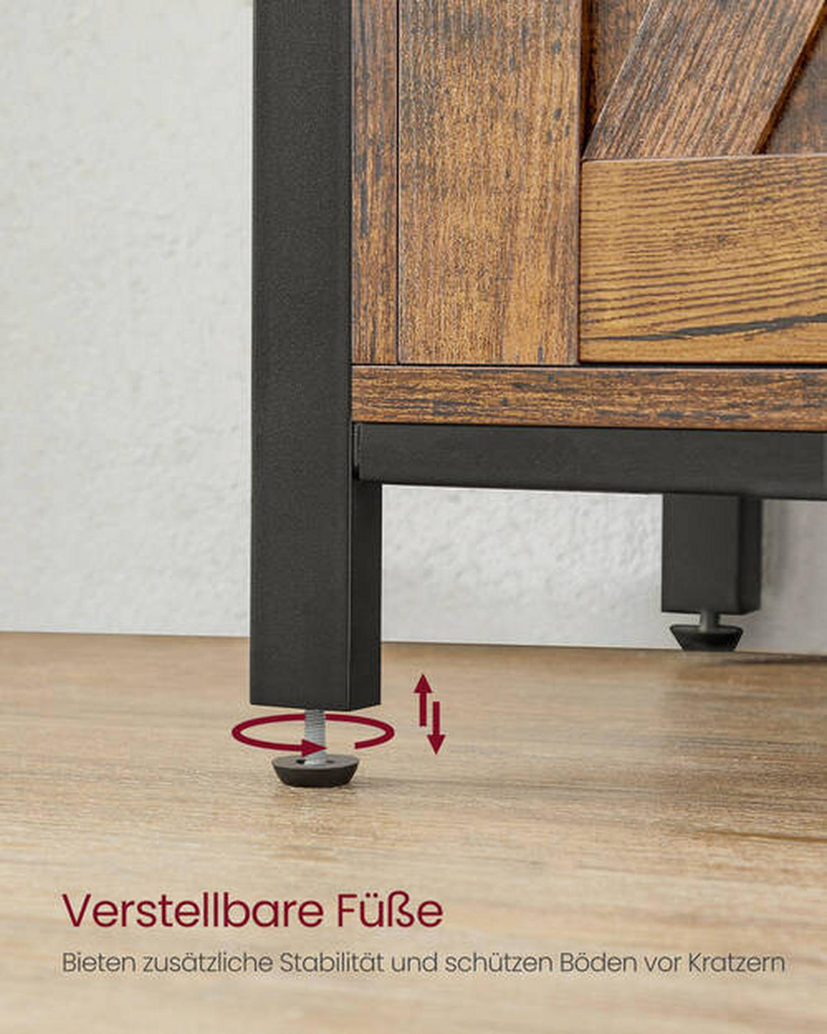 KOMMODE  in 100/80/33 cm  - Schwarz/Braun, Trend, Holzwerkstoff/Metall (100/80/33cm) - Boxxx