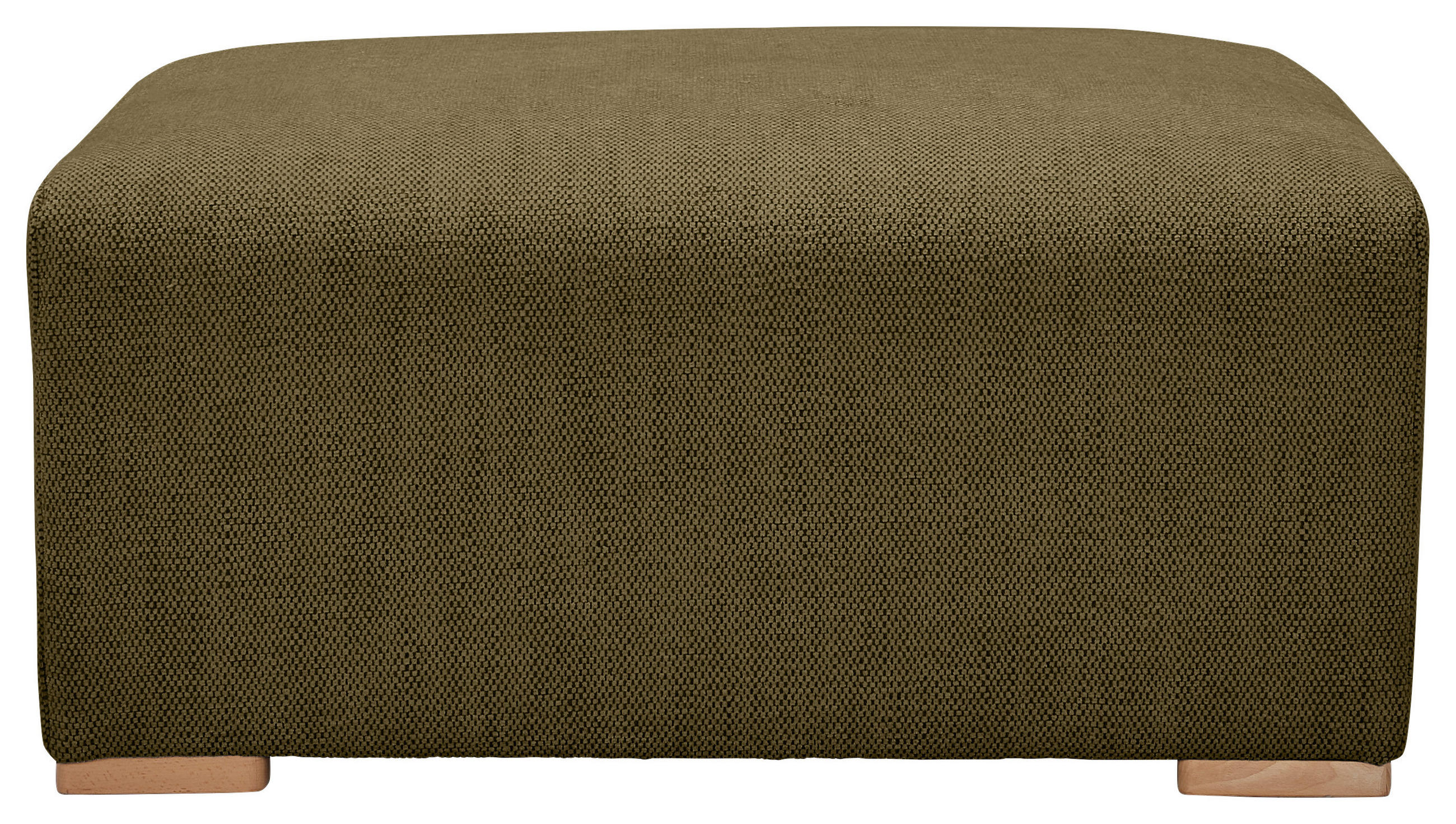 HOCKER Flachgewebe Grün  - Buchefarben/Grün, KONVENTIONELL, Holz/Textil (101/44/92cm) - Livetastic