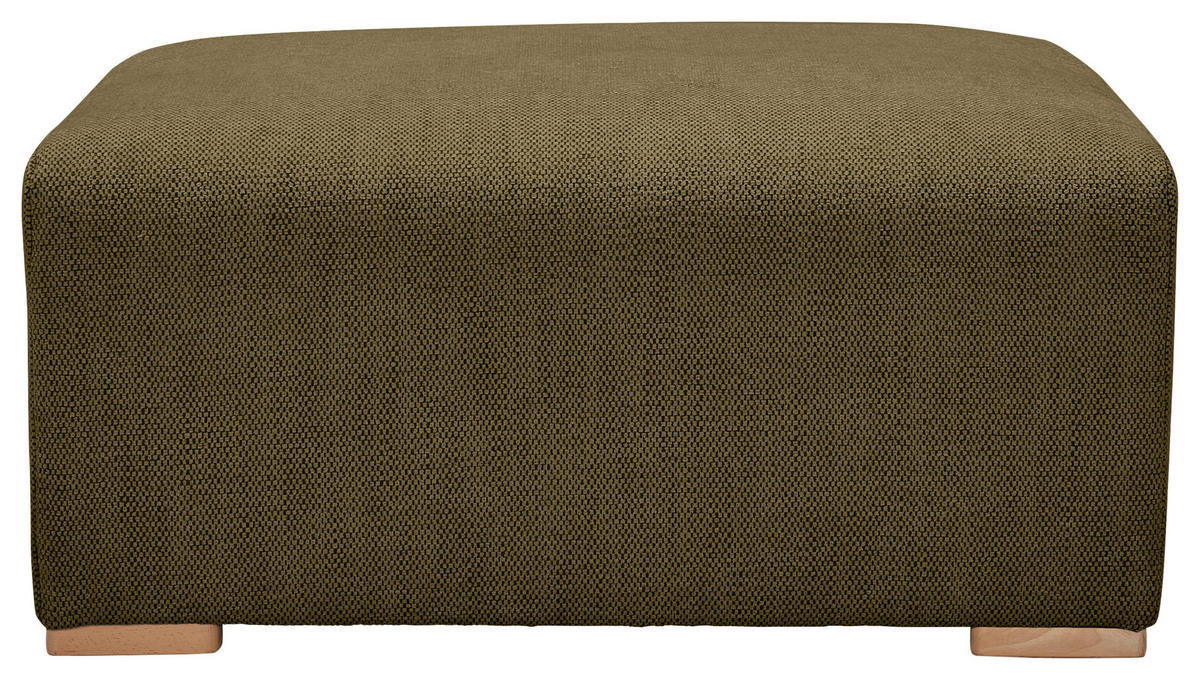 HOCKER in Textil Grün  - Buchefarben/Grün, Konventionell, Holz/Textil (101/44/92cm) - Livetastic