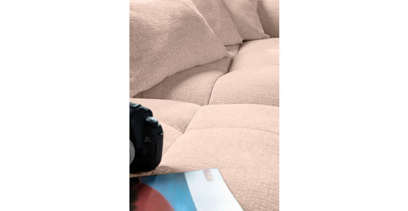 ECKSOFA Rosa Flachgewebe  - Schwarz/Rosa, KONVENTIONELL, Kunststoff/Textil (280/170cm) - Carryhome