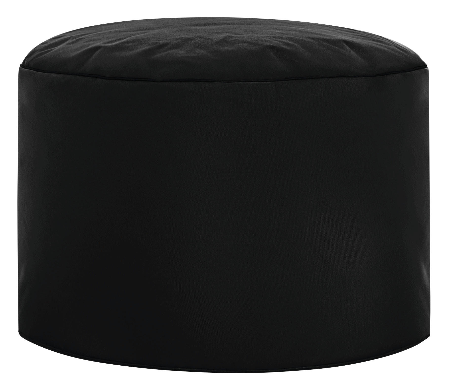 POUF in Schwarz Textil  - Schwarz, Design, Textil (50/30/50cm)