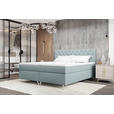 BOXSPRINGBETT 180/200 cm  in Hellgrau  - Chromfarben/Hellgrau, KONVENTIONELL, Textil/Metall (180/200cm) - Carryhome