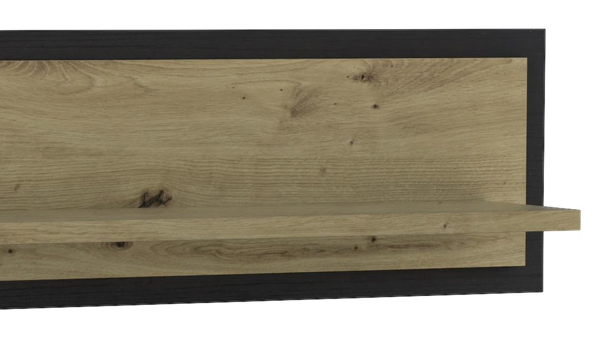 WANDBOARD in 140/29,6/23,4 cm Schwarz, Eichefarben  - Eichefarben/Schwarz, Basics, Holzwerkstoff/Kunststoff (140/29,6/23,4cm) - Livetastic