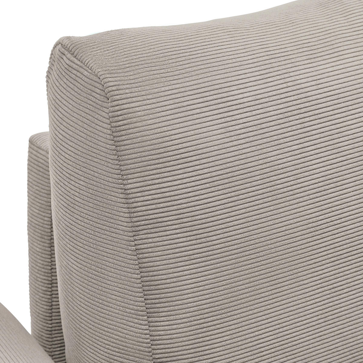 2-SITZER-SOFA Cord Taupe  - Taupe/Schwarz, Modern, Holz/Textil (150/85/92cm) - MID.YOU