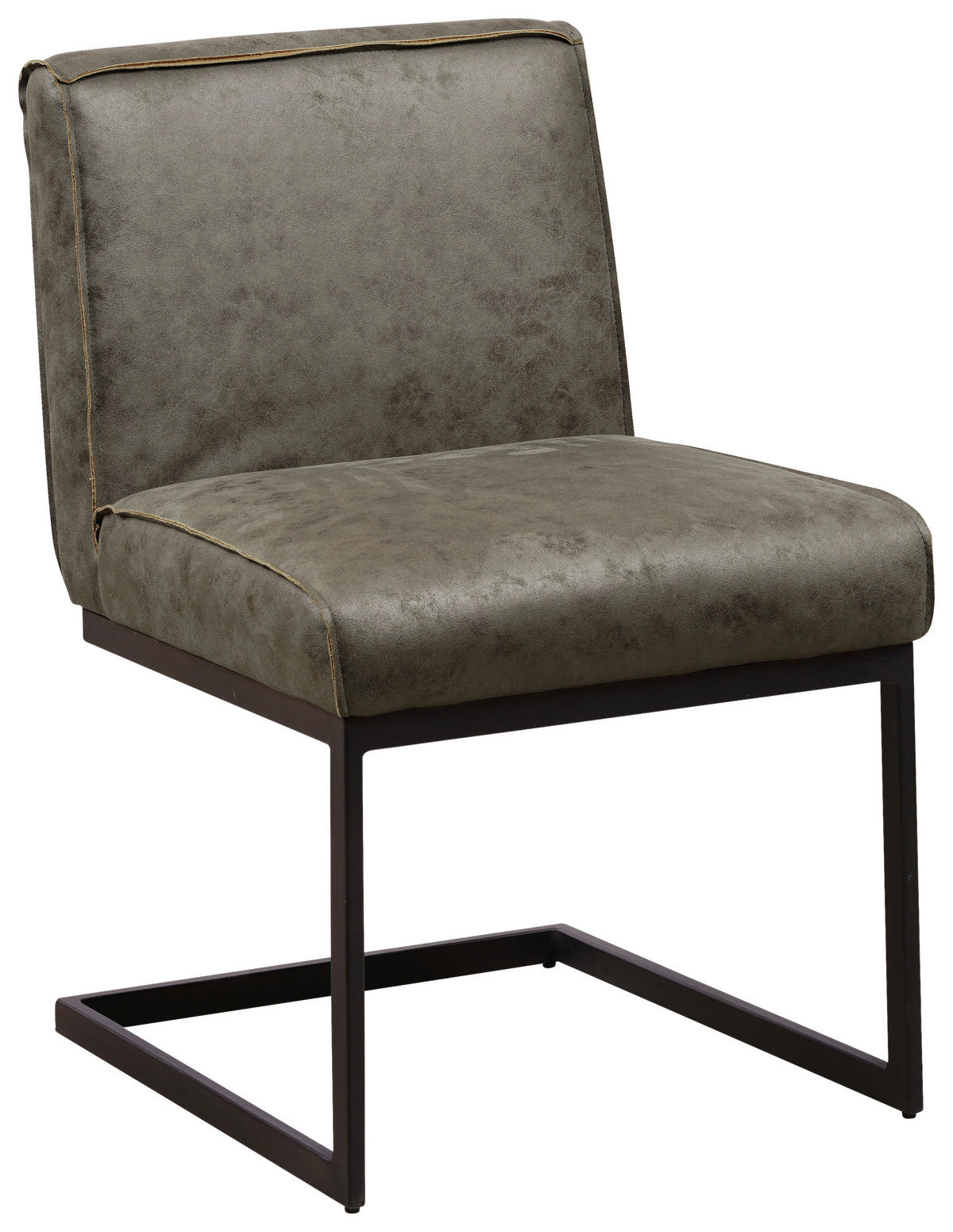 SADA STOL. S PRUŽ. PODNOŽÍM, mikrovlákno, tmavozelená - čierna/tmavozelená, Konventionell, kov/textil (53/81/61cm) - MID.YOU