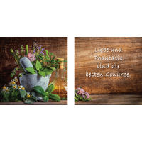 GLASBILD Text  - Multicolor, Natur, Glas (20/40/1,40cm) - Euroart