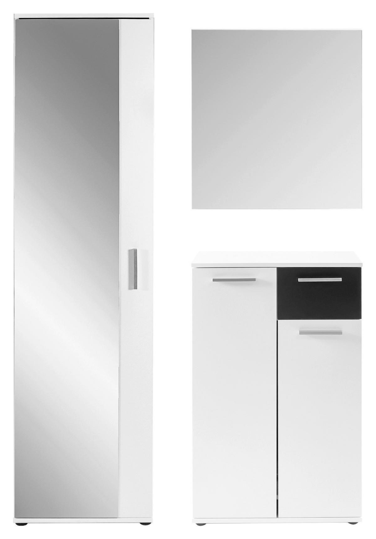 KOMMODE , 60/102/30 cm, 1 Schublade(n)  - Silberfarben/Schwarz, LIFESTYLE, Holzwerkstoff/Kunststoff (60/102/30cm) - MID.YOU