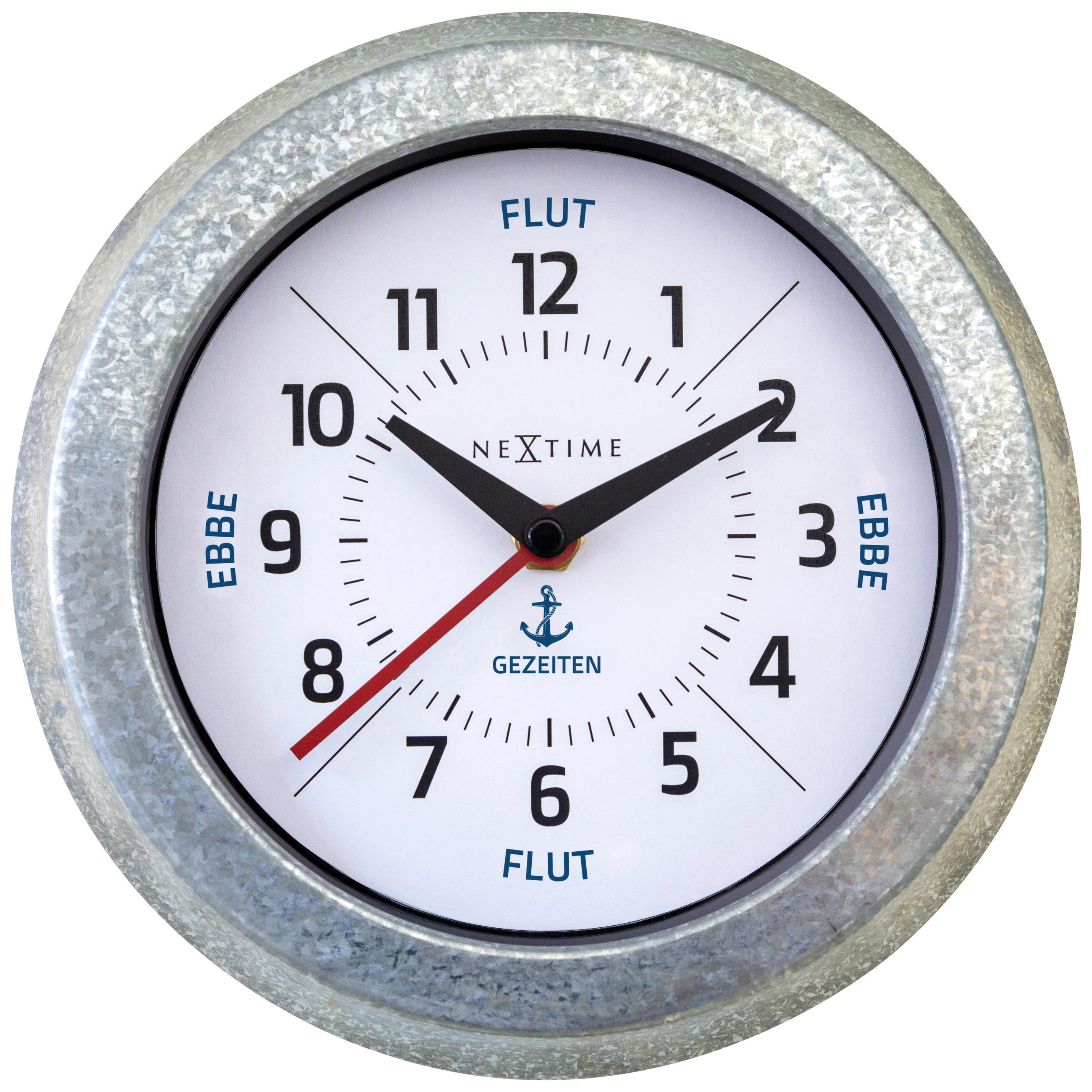 WANDUHR Silberfarben 22,2/22,2/5 cm  - Silberfarben, Basics, Metall (22,2/22,2/5cm) - Nextime