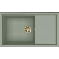 SPÜLE Sintesi 410  - Salbeigrün/Goldfarben, Basics, Keramik (86/50/21,7cm) - HKT