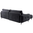 ECKSOFA in Chenille Graphitfarben  - Schwarz/Graphitfarben, KONVENTIONELL, Holz/Textil (180/266cm) - Carryhome